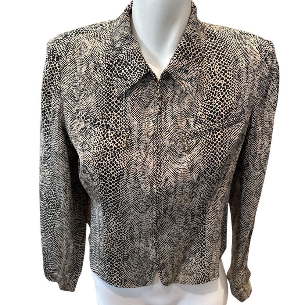Vintage 100% Silk Blazer Jacket‎